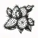 Prickly pear  tattoo design idea