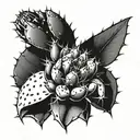 Prickly pear cactus tattoo design idea