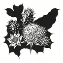 Prickly pear cactus tattoo design idea