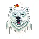 wild polar bear  tattoo design idea