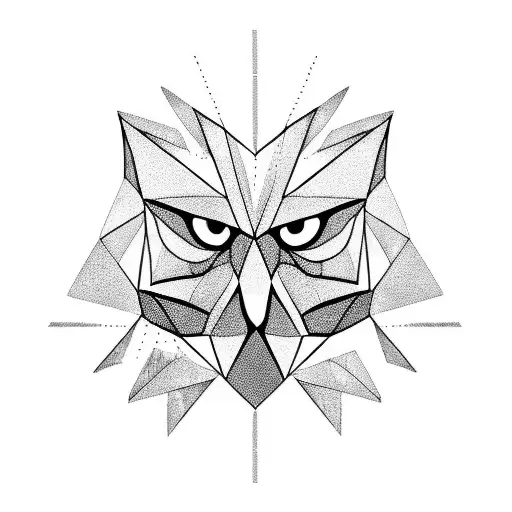 philippine eagle inside a triangle tattoo design idea