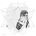 philippine eagle inside a triangle tattoo design idea