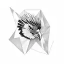philippine eagle inside a triangle tattoo design idea