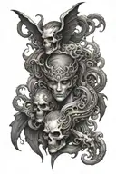 good vs evil tattoo design idea