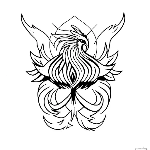 Magic Phoenix  tattoo design idea