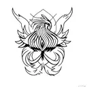 Magic Phoenix  tattoo design idea