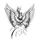 Magic Phoenix  tattoo design idea