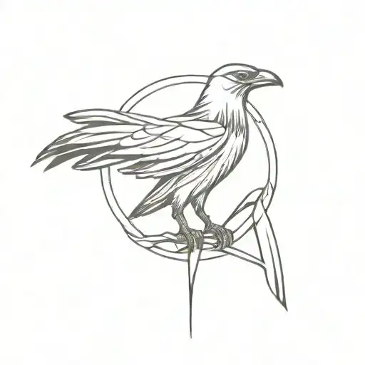 Viking crow, supernatural tattoo design idea
