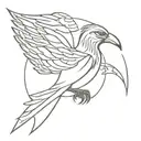 Viking, crow, supernatural tattoo design idea