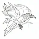 Viking, crow, supernatural tattoo design idea