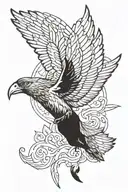 icarus flying tattoo design idea