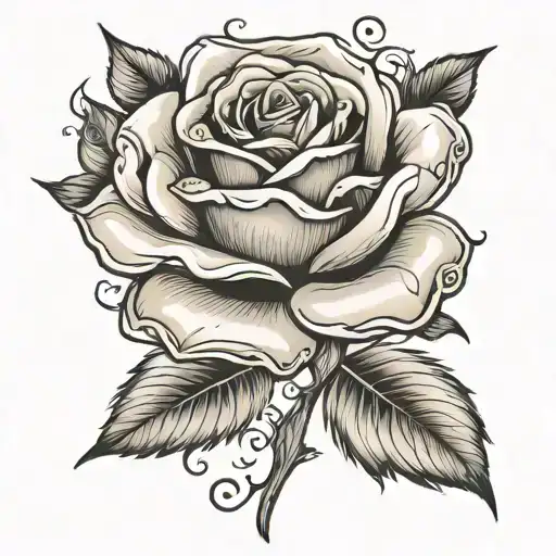 224 incorporated in the design with a rose needs to show forever lasting love  tattoo design idea