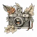 camera tattoo design idea