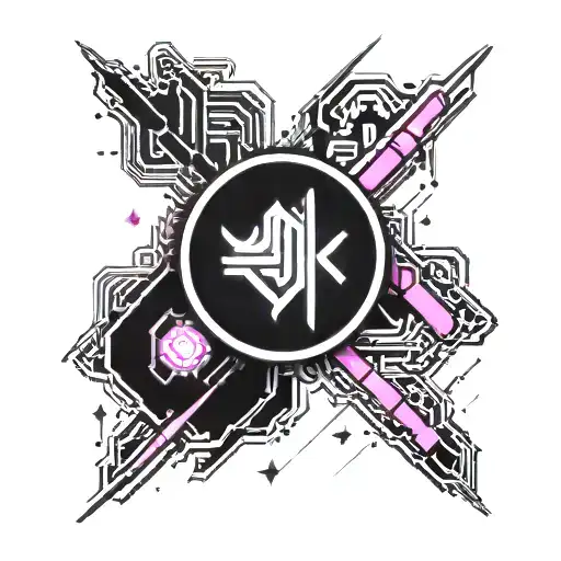 samurai logo from cyberpunk 2077 tattoo design idea