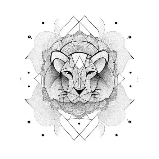 grace sign with lines tattoo design idea