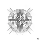 Tyr runic tattoo tattoo design idea