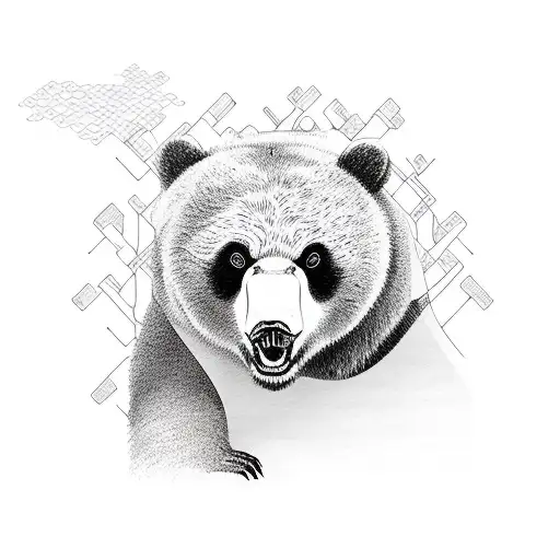 bears, beavers, turtles and pandas together tattoo design idea