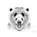 bears, beavers, turtles and pandas together tattoo design idea