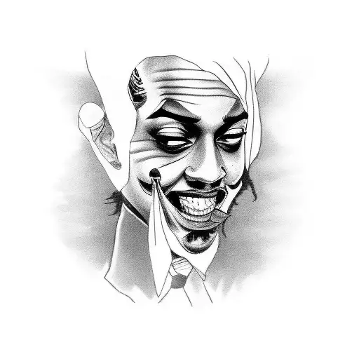 nipsey hussle as joker tattoo design idea