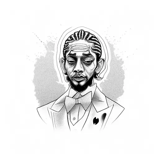 nipsey hussle as joker tattoo design idea
