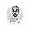 nipsey hussle as joker tattoo design idea