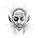 nipsey hussle as joker tattoo design idea