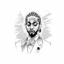 nipsey hussle as joker tattoo design idea