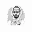 nipsey hussle as joker tattoo design idea