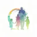 turkish father, chinese mother ,with mixed 7 years old daughter and 3 years old son combine with moon and a big tree tattoo design idea