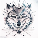 Wolf tattoo design idea