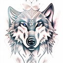 Wolf tattoo design idea