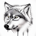 Wolf tattoo design idea