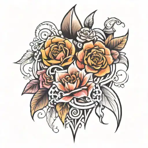 joint family members tattoo design idea