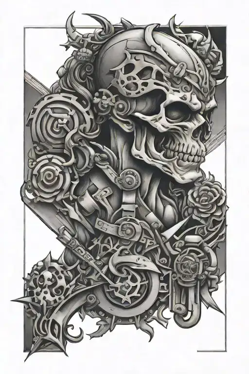 discipline hard work tattoo design idea