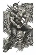 discipline hard work tattoo design idea