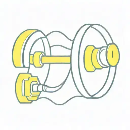 A minimalist tattoo of a weightlifting barbell morphing into a neon rave music wave, reflecting the client's dual passions for bodybuilding and EDM festivals tattoo design idea