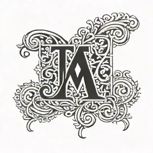 Letters T M G tattoo design idea