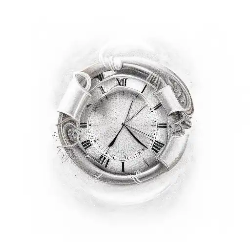maybe time running out is a gift tattoo design idea