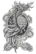 phoenix rise again depression thoughts and suicide survivors tattoo design idea
