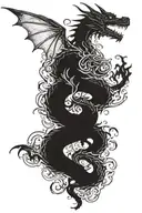 dragon  rise again depression thoughts and suicide survivors tattoo design idea