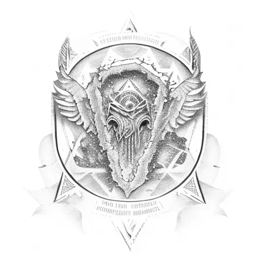 statement saying 'sic parvis magna ' with a small tribal border at the top and below it tattoo design idea