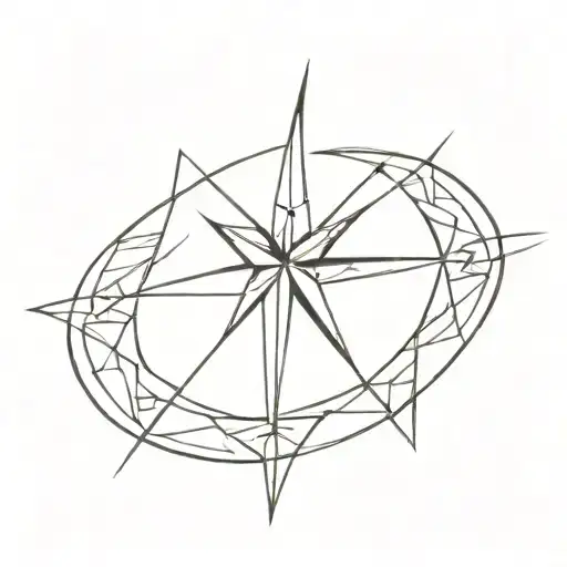 feminine Christian compass pointing to true north tattoo design idea