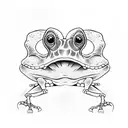 FROG SKELETON  tattoo design idea