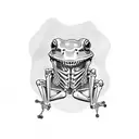 FROG SKELETON  tattoo design idea