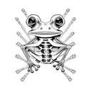 FROG SKELETON  tattoo design idea