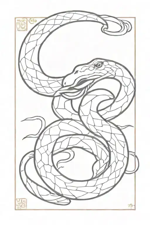boa snake tattoo design idea