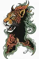 hors leon tattoo design idea