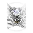 harley davidson eagle with american flag tattoo design idea