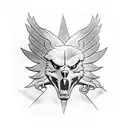 harley davidson eagle with american flag tattoo design idea