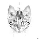 egyptian cat tattoo design idea